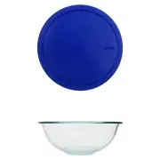 Pyrex 326 Blue 4-Qt Glass Mixing Bowl Set