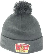 ZHATS Standard NCAA Officially Licensed Pom Beanie Patch Switchback Charcoal