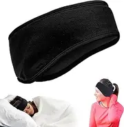 CozyPhones Sleep Headphones - Wireless Over Ear Headphones from Ultra Thin Cool Mesh Chordless Head Phones for Side Sleepers, Meditation, Running, Laptop, and Phone - Black Lycra
