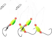 Alasum 4pcs Sea Fishing Hooks with Swivels Floats Durable Stainless Steel for Saltwater Angling Lightweight Fishing Equipment for Enhanced Success Various Conditions