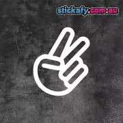 Peace Sign Chopped Sticker | Vinyl Car Decal Funny Aussie Meme Adult 4wd 4x4