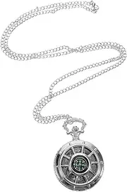 [BCOATH] Mechanical Pocket Watch with Compass Stylish Retro Design Small Pocket Watch Ideal Outdoor Enthusiasts
