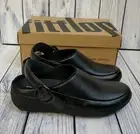 FitFlop Gogh Pro Superlight Leather Mules Clogs Shoes Black UK 4.5 EU 37.5