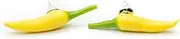 [Miniblings] Chili Stud Earrings Chilli Pepper Pepper Kitchen Vegetable Hot Sicy Yellow 28 mm - Handmade Fashion Jewellery - Earrings Stud Earrings, 28mm, Plastic