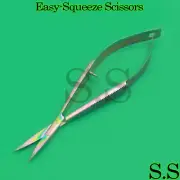 4.5" Rainbow Colored Titanium Embroidery Snip Scissors - EZ Spring Snip Straight