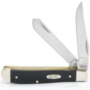 CASE XX KNIVES BLACK SYNTHETIC MINI TRAPPER 2207 SS (22414) POCKET KNIFE