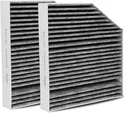 Forccord 2-PACK HEPA Cabin Air Filter Fits for Mercedes-Benz C300, C400, E300, E400, E450, GLC300, GLC350e, C43 AMG, C63 AMG, G550, CLS450, E63 AMG, G63 AMG Activated Carbon Replacement 2058350147