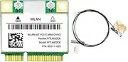 Xuegier RTL8822CE WiFi Card+Antenna 1200Mbps 802.11AC Network Mini PCIe BT5.0 Support Laptop/PC 10/11