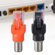 Coaxial to Ethernet Adapter, Coax RF F Female to RJ45 Male Converters for Tester