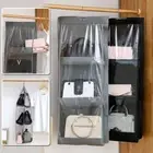 NEW Hanging Handbag Organiser 6 Pockets Shelf Bag Storage Holder Wardrobe Closet