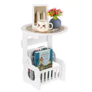 Coffee Table Desk Bedroom Balcony Side Table European Small Round table 36 * 46 * 23.5cm Rack Storage Organizer For Home