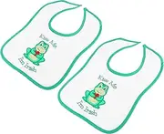 Vaguelly Newborn Saliva Towels 2 Pcs Cloth Bibs Hand-Friendly Vibrant St. Patrick’s Day Motifs Easy-on/Off Back Appliques