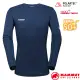 【瑞士 MAMMUT 長毛象】Sertig Longsleeve 男款 長袖圓領多功能排汗上衣(UPF50抗UV)/Power Dry吸濕快乾/1016-00020-5975 海洋藍/黑