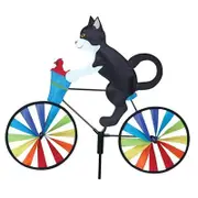 Cat Bicycle Wind Spinner Yard Garden Outdoor Toy Lawn Decor