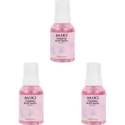 3x Miki Fragranced Foaming Body Wash Bath Cleansing Soap 320ml Bottle Airy Floss