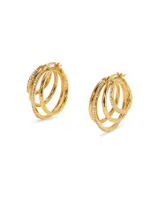 Nadri Cubic Zirconia Juno Quadruple Hoop Earrings OS