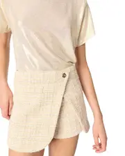 Maje Layered Tweed Skort