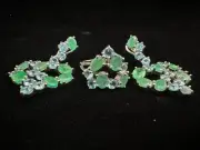 Emerald 7x5 mm 6x4 mm decorate Apatite 925 Sterling Silver