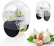 Best Rolling Garlic Chopper,Garlic Press, Crusher,Mincer,Grinder,Grater,Cutter, Garlic Wheel,Garlic Slicer, Easy To Use and Clean,SqueezeTool,kitchen Gadget, (Clear).