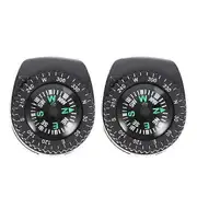 2 Pcs Detachable Compass Waterproof Portable Compass Camping Compass Survival Tools For Watch As Shown