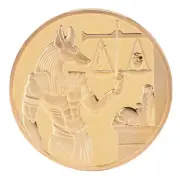 Gilded Egyptian Death Protector Anubis Reaper commemorative coin collectidn CR