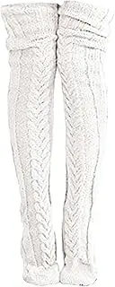 [Generic] Leg Fishnets Knitted Boot Socks Extra Long Thigh High Winter Stockings Over Knee Leg Thigh Highs for Women