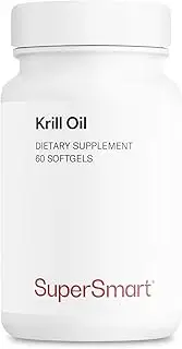 Supersmart - Krill Oil 1180 mg Per Serving - Form of Omega-3 (EPA & DHA) - with Astaxanthin for Anti Inflammation & Cardiovascular System - Fatty Acids | Non-GMO & Gluten Free - 60 Softgels