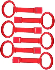 MOLUCKFU Baby Pull up Rings for Playpen Toddler Crib Pull Ring 6pcs Learning Stand Bed Hanging Toys