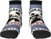 [VPPUR] Taekwondo Design Print Casual Socks Adult Socks Unisex Crew Socks For Women And Men For Workouts Sports, 2 Black-1, One Size