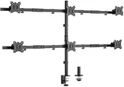 Brateck Pole Mount Six Screen Monitor Mount, Black