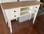 DARWAN WHITE/NATURAL RUSTIC HALL TABLE/CONSOLE TABLE RECYCLED ELM HAMPTONS