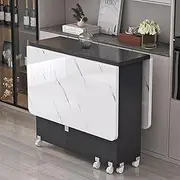 Space Saving Folding Dining Table, Mobile Butterfly Folding Dining Tables, Extendable Drop Leaf Kitchen Dining, for Living Room,Kitchen, Farmhouse, Small Spaces (Color : B)