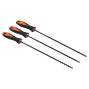 3Pcs Chainsaw Chain Sharpening File 4.0mm Round Chainsaw File Black Red
