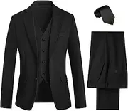 [Elegant Gentleman] Boys Suit Teenager Suits Set for Boys, Kids Slim Fit Formal Wear Tuxedo, Ring Bearer Outfit for Wedding