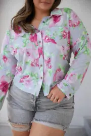 Thinking On It Open Back Floral Top
