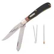Schrade Old Timer Bearhead Trapper Folding Pocket Knife | 7Cr17HC Stainless Stee