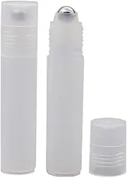 Pack of 10 10 ml Plastic Roller Bottles Empty Refillable Roll-On Bottles DIY Deodorant Container Aromatherapy Bottles for Perfumes
