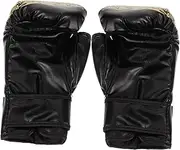 Toddmomy 1Pair Breathable Boxing Gloves for Durable PU Sparring Hand Pads Lightweight and Ergonomic Design for Youth Training and Fitness Present for Boys and Black
