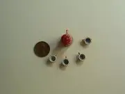 Miniature Coffee Set in Red, Pot & 4 Cups, 1:12 scale