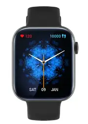 1.8" Big Screen Smart Watch for Men & Women - Health Wristwatch for Redmi Note, Mi, and Poco Series Black silicone belt