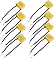 DECORNIJIA Safety-compliant Capacitors Set of 8 0.33uf 275v Soft Wire Protective Casing Electrical Testing