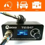 Mini T12-942 OLED Digital Soldering Station + Handle Iron Tips Welding Tool kit
