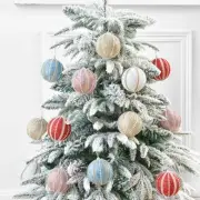 Christmas Ball Foam Bauble Sequin hanging Ball Fillable Xmas Tree Decor Ornament