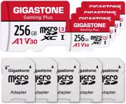 Gigastone 256GB 5-Pack Micro SD Card, Gaming Plus, Nintendo-Switch Compatible, R