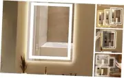 24×32 LED Bathroom Mirror with Lights Bathroom Vanity Mirror with Backlit and