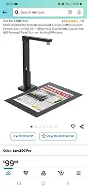 CZUR LENS 800 PRO ULTIMATE DOCUMENT & FILE SCANNER