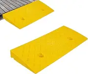 Curb Ramp,Step Mat Entry Ramp Driveway Heavy Duty Home Threshold - Non Slip Flooring Ramp Versatile Garage Sloping Ramp for -Scooters Motorcycles