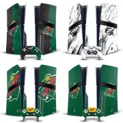 NHL MINNESOTA WILD VINYL STICKER SKIN DECAL FOR SONY PS5 PRO DISC EDITION BUNDLE