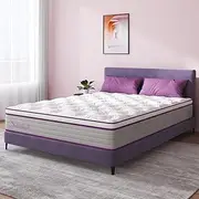 [Sweetlove] Double Mattress, Lavender Foam Mattress for Cooling Sleep, Euro-top Bed Mattresses with Medium Firm, Pressure Relief & Motion Isolation, CertiPUR-US Certified