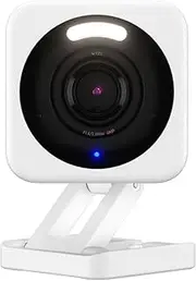 [WYZE] Cam v4, 2K HD Wi-Fi Smart Home Security Camera, Indoor/Outdoor Use, Pet/Baby Monitor, Motion Activated Spotlight/Siren, Enhanced Color Night Vision, 2-Way Audio, Local/Cloud Storage, Wired, White